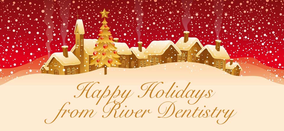 happy holidays from river dentistry los angeles dental office